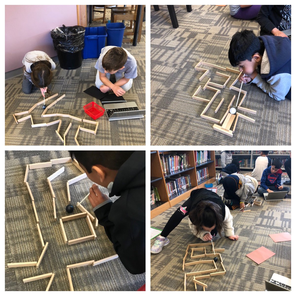 RobDesignLab's tweet photo. Thank you @MEF_NJ for our grant! We have been very busy using our @KEVAplanks. Researching and building famous monuments, creating wind powered mazes, and KEVA plank task  card challenges are just a few of our favorites! @RobertsvilleES @greerslibrary #RoadrunnerPride https://t.co/6pgy65vSck