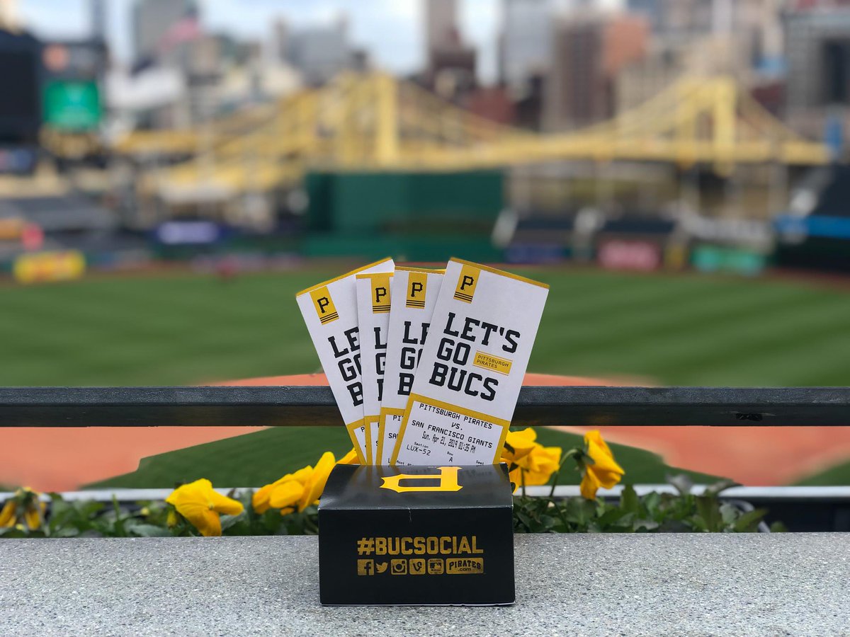 Pirates's tweet image. RETWEET THIS now for a chance to win 4 tickets in our Bucs Social Media Suite on Sunday! 

#LetsGoBucs