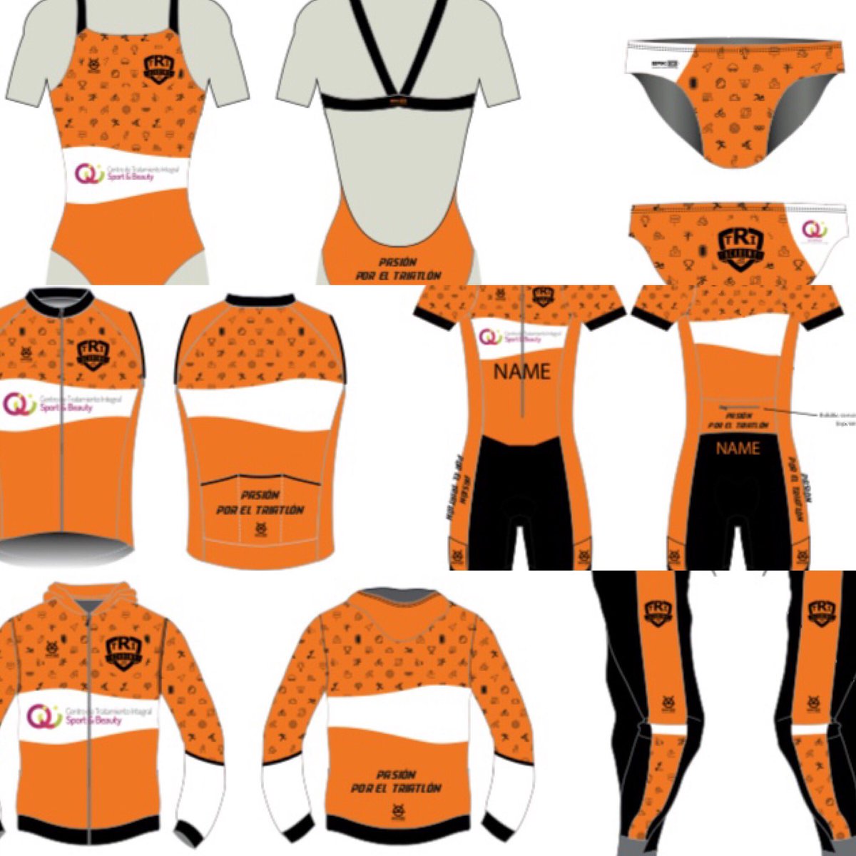 Nos ponemos guapos; nuestros diseños #triatlon #valdemoro #escuela #club