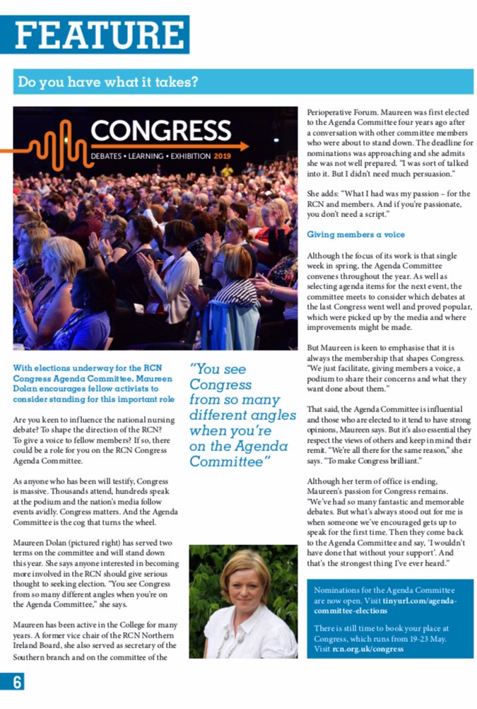 swayoung01's tweet photo. ❤️💙Have you seen this months RCN Activate? 

Some amazing articles from across the RCN but more importantly an excellent piece from Maureen Dolan about the 2019 Agenda Committee Elections - Could you stand? Be the voice of our membership on the Agenda Committee #RCN19 #WeNurse https://t.co/zwmnmmUZCH