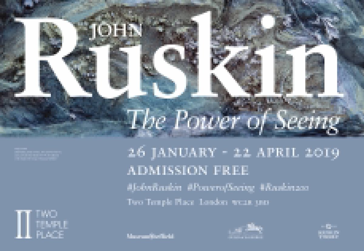 john_earls's tweet photo. Finally managed to get to ‘John Ruskin: The Power of Seeing’ at @TwoTemplePlace. It’s a wonderful exhibition in a wonderful space. Go if you can (ends on Monday). #JohnRuskin #PowerofSeeing #Ruskin200 https://t.co/Lab98Igvdl