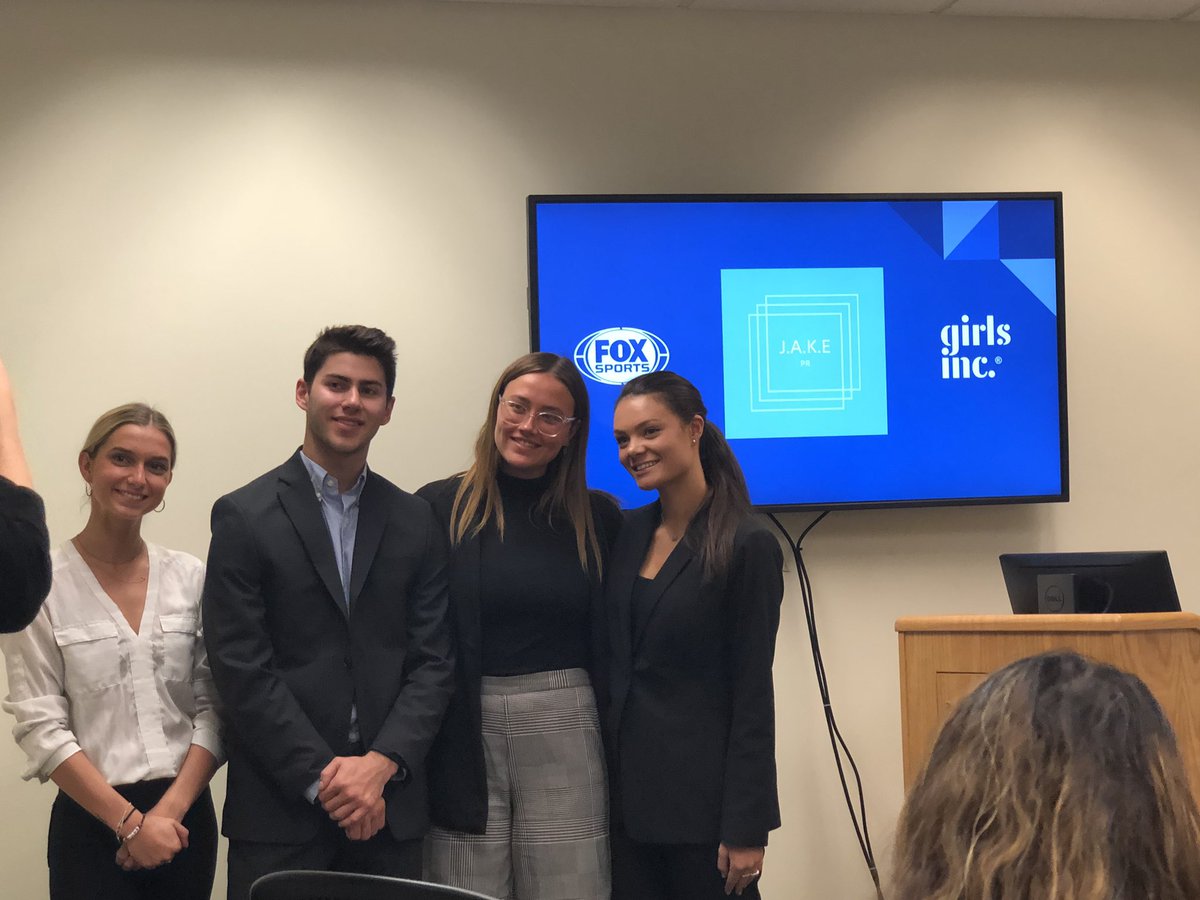 ProfNichols's tweet photo. I am so proud of my @PSUBellisario #COMM473 students -- four groups, one grand slam on their @FOXSports @FOXSportsU @girls_inc pitch. Congrats! https://t.co/4E0r5P91wN