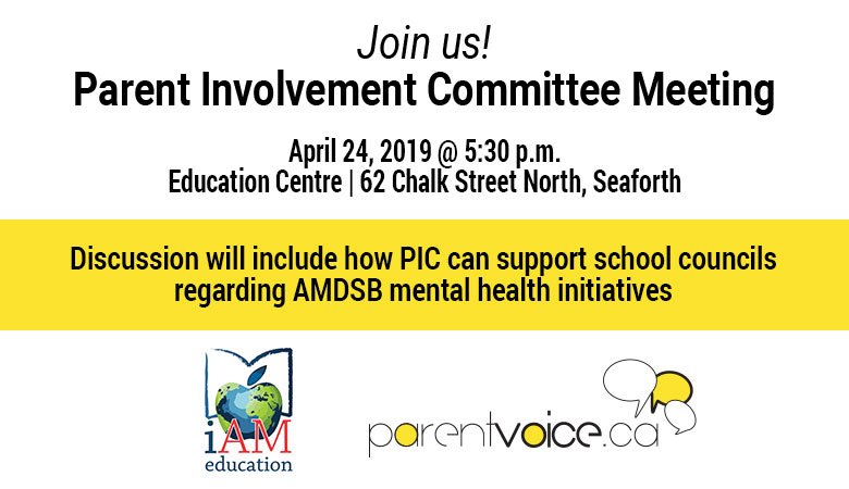 yourschools's tweet photo. You're invited to the next Parent Involvement Committee (PIC) meeting on April 24 at 5:30! We'll be talking more about mental health and well-being at our schools. Get more information at https://t.co/LqoZUkP0V6 https://t.co/XASbw6Ofsg