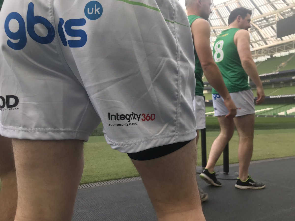 IrelandSmx's tweet photo. Thanks for getting behind our squad @Integrity360... looking good on jersey presentation day @AVIVAStadium! #onesquadonefamily #trwc19 @connolly_jen https://t.co/S3ViQ85S9o