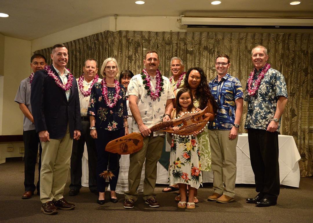 USCGOceania's tweet photo. Congrats to all our Enlisted Petty Officers of the Year and our thanks for their work to maintain readiness and respond re-enforcing the @USCG commitment to the nation and U.S. partnerships in Oceania.
Bravo Zulu! Big thanks to our dinner sponsors!
#WeAreD14 #EPOY #leadership https://t.co/iZbScIjYOL