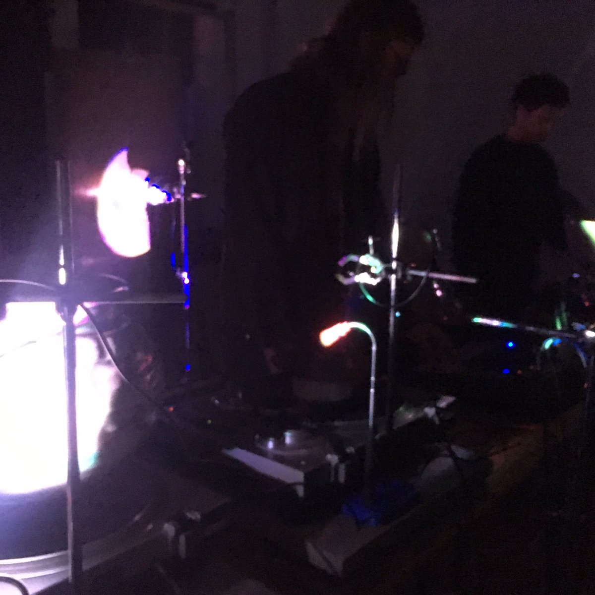 FringeArtsBath's tweet photo. Pots spinning on their decks, rocks, records, gong. Bought together by the magic of @coppersounds in Walcot Chapel tonight. Lush. #walcotchapel @artdesignbsu MA Curatorial https://t.co/ZQSf1vXOUg
