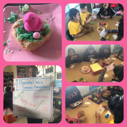 KariDierks's tweet image. Science fun ALL day in the Magic Kingdom @smithacad Edible art with living/living interaction, low TEKS Easter 🧺 egg hunt w/golden egg 🥚 winners, and watched Charlotte’s Web 🕷 while looking for science connections. 🐣 🐰 #easterfunlearningfun #5thgrademagic #HappyEaster