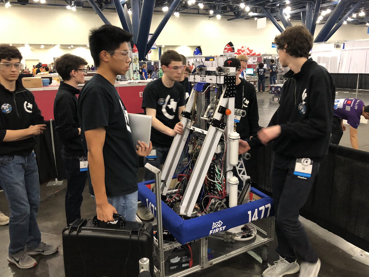 Awe inspiring visit to <a href="/FIRSTweets/">FIRST</a> World Robotics Championships.  There is no limit to what these young people can accomplish.  Our future is VERY bright. Best of luck to <a href="/TexasTorque/">Texas Torque</a> and the CavBots.