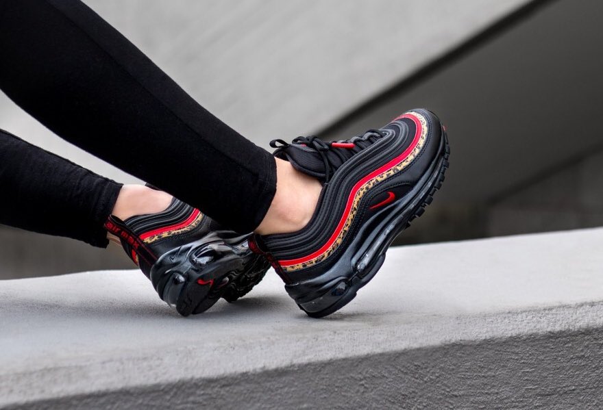 air max 97 bred on feet