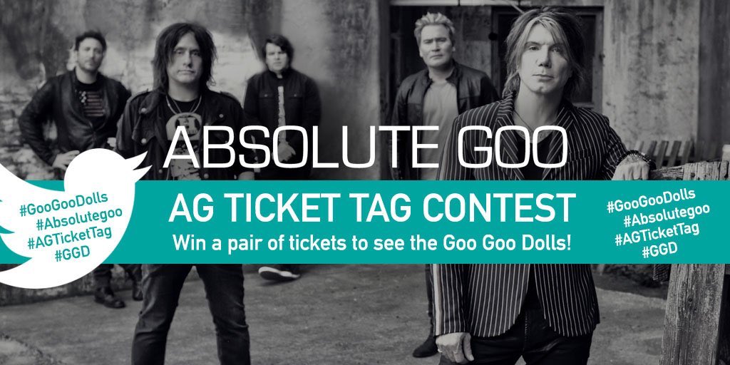 AbsoluteGoo's tweet photo. Our #AGTicketTag contest is giving away tickets to the @googoodolls show on 7/12 in Charlotte NC at the @PNCmusicpav! Get your entries in and don’t forget the hashtags. Details here: https://t.co/HsRMwoKRER https://t.co/0Gmgtwhu6C
