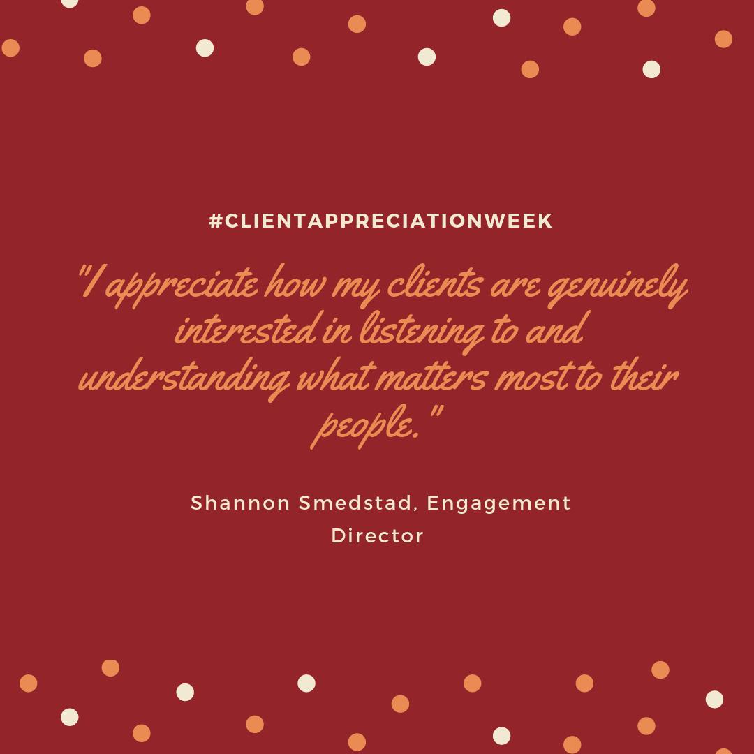 exaqueo's tweet photo. An important skill, listening, can help you understand what matters most. #TeamExaqueo Engagement Director @shannonsmedstad gives a shout out to our clients who are crushing this technique! #clientappreciationweek #thankyou #momentsthatmatter #listening #ourclientsROCK https://t.co/h4AP3KlqQL