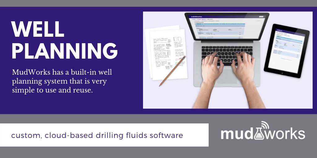 MudWorks's tweet photo. We've got #wellplanning covered in our #custom #cloudbased #software. Don't take our word for it - REQUEST A DEMO today: https://t.co/NyqICqg04I to see for yourself! #drillingfluids #mudengineers #drillingengineers #oilandgas #geothermal #engineers https://t.co/LNWpAoLUH2