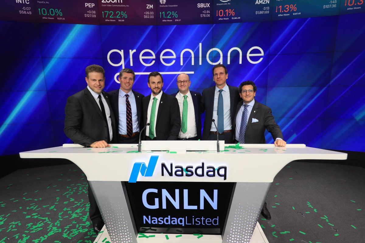 NasdaqExchange's tweet photo. 🎉 Congratulations to Greenlane Holdings Inc. which made its debut today at @Nasdaq, now trading under ticker symbol $GNLN. https://t.co/urREeax6jY