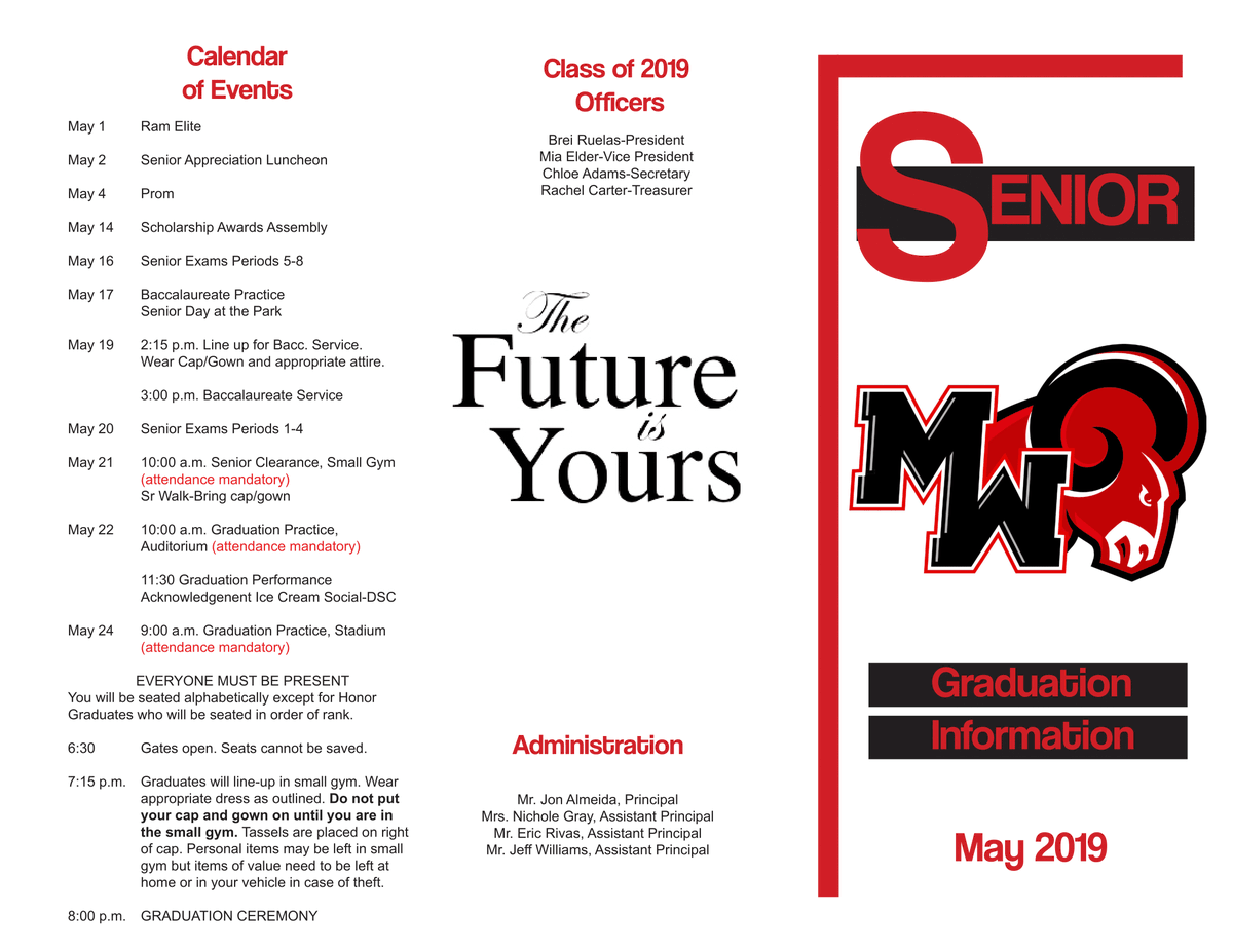 MWHSNews's tweet photo. 2019 Senior Graduation Brochure https://t.co/rB0Unbl3ny