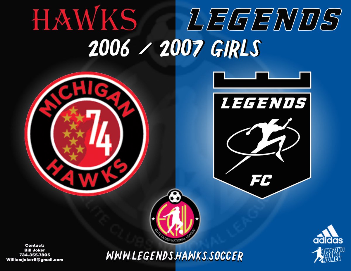 Legends FC and the Legacy Soccer Organization are proud to announce a partnership with Michigan Hawks <a href="/Michigan_Hawks/">@Michigan_Hawks</a> starting this June! Go to legacysoccerorg.com to read the press release!!!!
