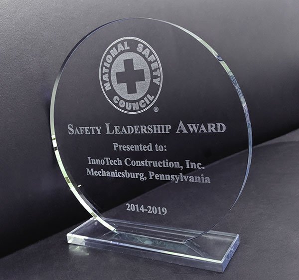 Congratulations InnoTech Construction, Inc. on winning the National Safety Council "Safety Leadership Award" for having 5 years of zero OSHA recordables. #safety #InnoTechConstruction #NationalSafetyCouncil #OSHA #SafetyFirst #LeadershipAward