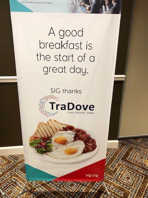 rowenabonnette's tweet photo. @TraDove_B2BCoin CEO had fun serving morning espresso to #SIGspring19 attendees. #sellers #buyers #procurement https://t.co/8S2vUHJppJ https://t.co/FId2bcOnia
