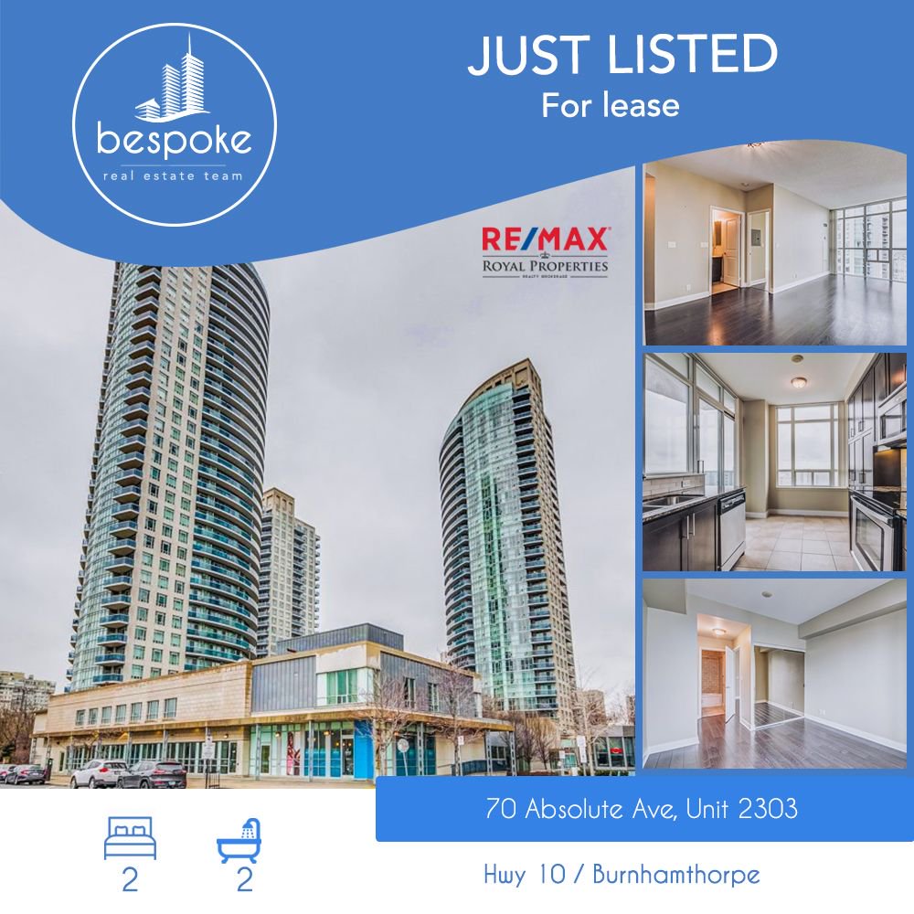 JUST LISTED !!! Luxury condos at it’s finest. A spacious 2 bed &amp; 2 bath condo right at Highway 10 &amp; Burnhamthorpe. Brilliantly located right off highway 403 by many amenities such as Square one shopping centre, transit, and Sheridan college! Contact us now to see this beauty!