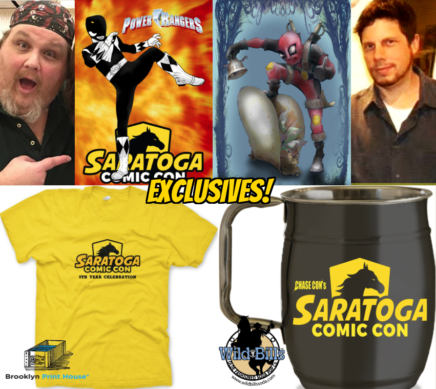 SaratogaCC's tweet photo. EXCLUSIVES for Saratoga Comic Con April 27-28, 2019! @rustygilligan table #56, @Jaymooers1 table #104-106, $20 5 year anniversary t-shirt from @BkPrintHouse table #1, @WildBillsSoda exclusive mug!
GET YOUR TICKETS NOW: https://t.co/UFAScZxu4J https://t.co/wzMsxQqQRy