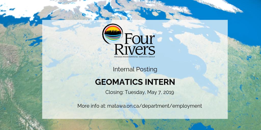 4RiversMatawa's tweet photo. EMPLOYMENT OPPORTUNITY Geomatics Intern with Four Rivers Group Matawa - please share &amp; see link for further details: https://t.co/PunLSDngN5 https://t.co/4SqrREJ85z