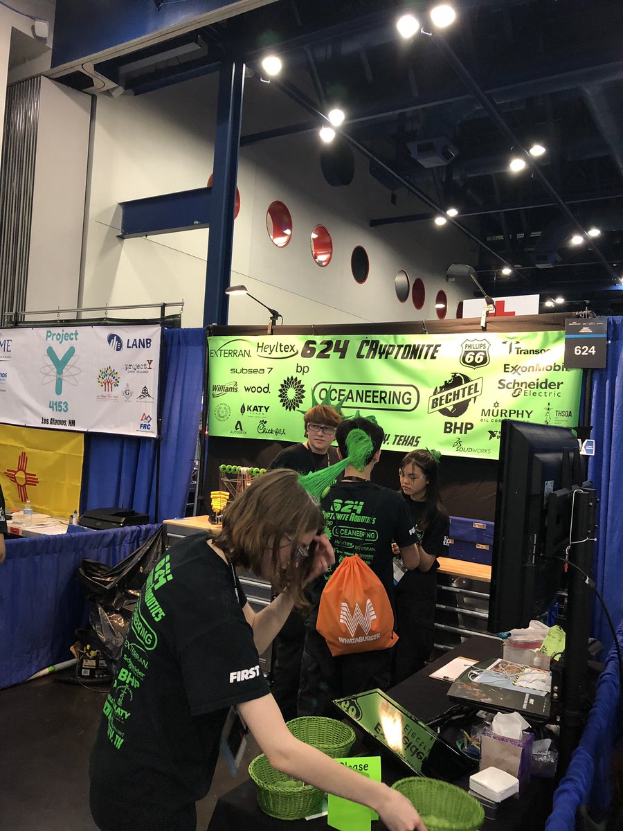 Bechtel's tweet photo. Not only are we at the innovation fair but we are also running around #FIRSTchamp catching up with the 11 sponsored teams we have here. Big thanks to all of our Bechtel mentors and good luck to all our teams🤞 

#omgrobots #bechtelstewardship https://t.co/9OLNMl3c4w
