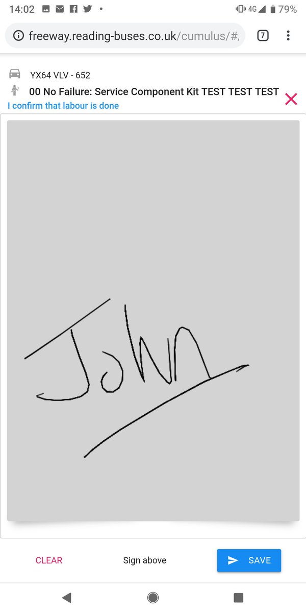 johnbickerton's tweet image. I&apos;m disproportionately excited about this. We can now &apos;sign off&apos; jobs on @FleetFreeway, and import drivers&apos; defects from @Ticketer_UK - a long development timeline but a massive step towards a fully integrated electronic maintenance system #datageek