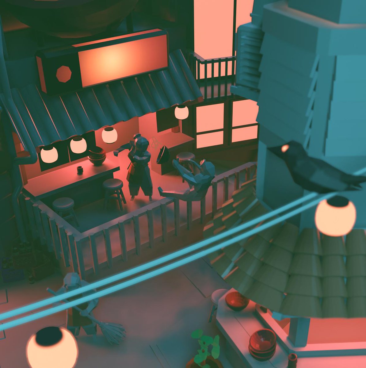 More from the alley. #b3d #Blender3d