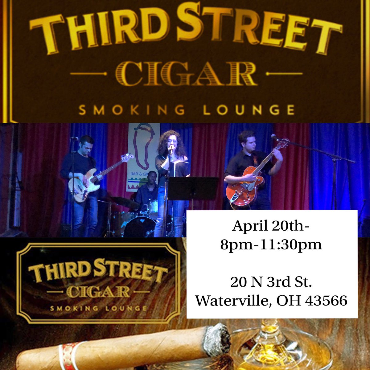 Playing this Saturday at Third Street Cigar up in Waterville! See you there at 8pm 🎱🎶 EP release show!