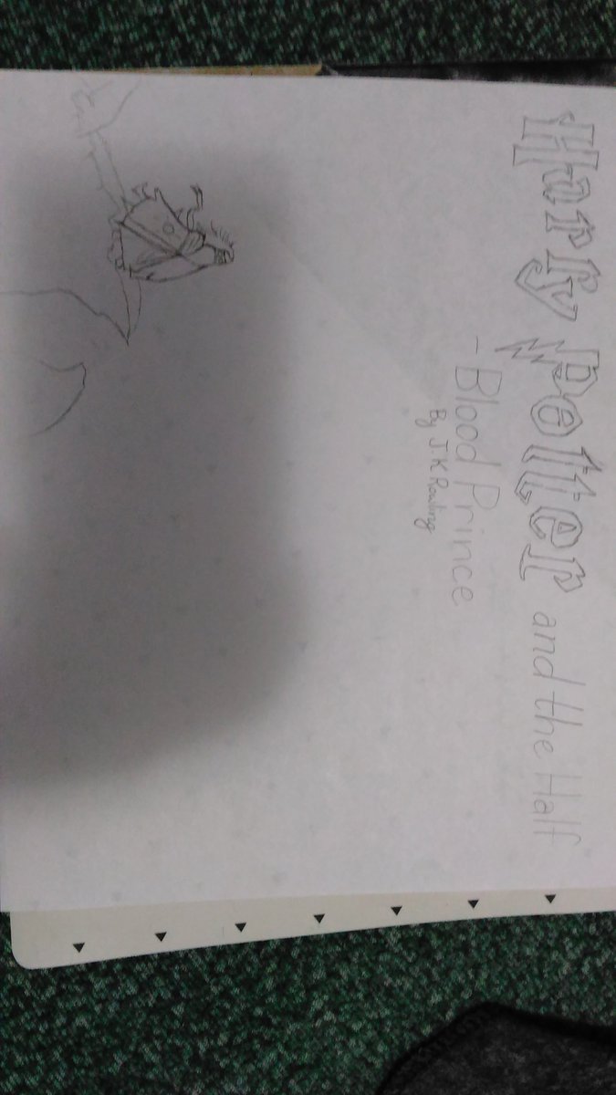 oftropicals's tweet image. So this is unfinished and it's for an ELAR project on a book. (Important ones) So I wanted to do Harry Potter and the Half Blood Prince.
I spent well over half an hour just writing 'Harry Potter'. Perfectionist problems.