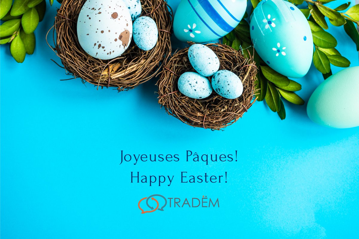 TrademComm's tweet photo. Tradëm will be closed for the long Easter weekend.

We wish you all a very happy Easter. We will be back Tuesday morning, well-rested, and ready to deliver the high-quality work and service our clients have come to expect. https://t.co/ZMnntkQPc4