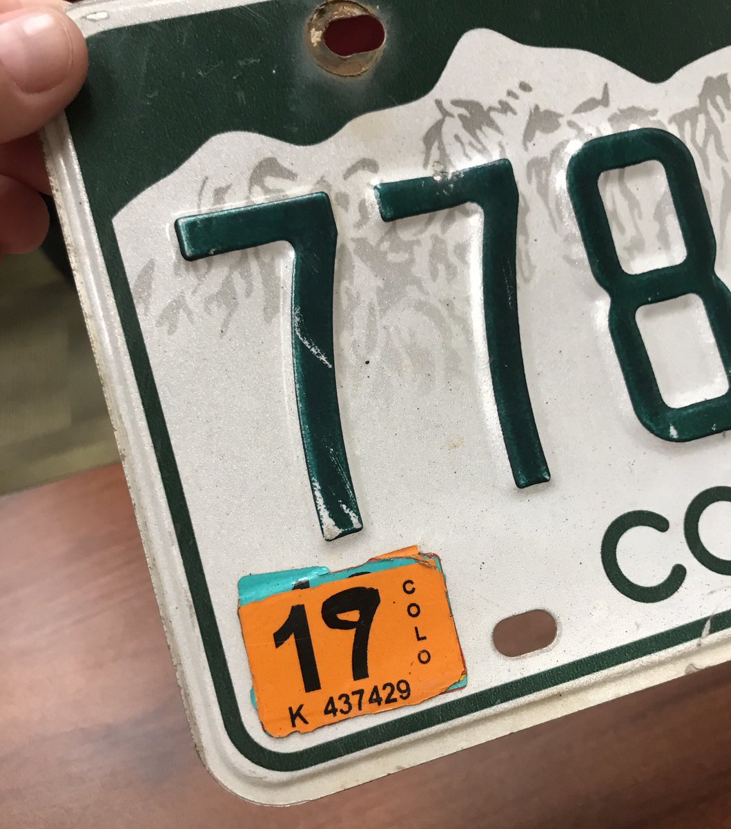 Black marker isn’t an official update for plate renewals. #goodtry #nope #blackmarker #seventeenTOnineteen #COplate