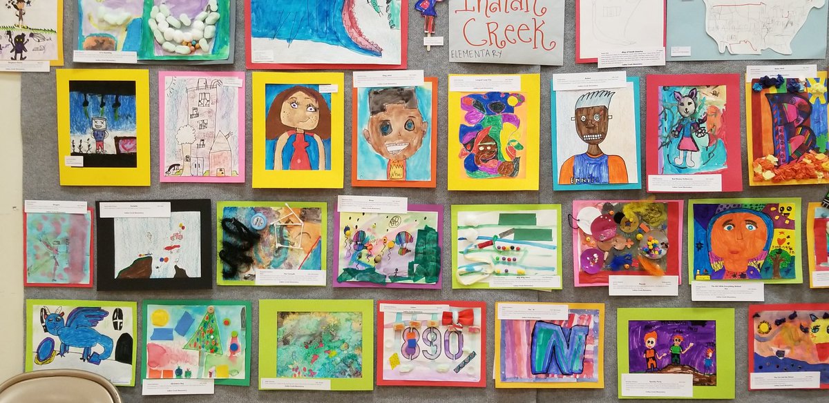CreateWithCarr's tweet image. Congratulations to the amazing students from Indian Creek Elementary! Check out their awesome artwork at the all district art show. Their creativity and hardwork never cease to amaze me! #ICEBULLDOGS @ICEBULLDOGS #centersd @CenterSD