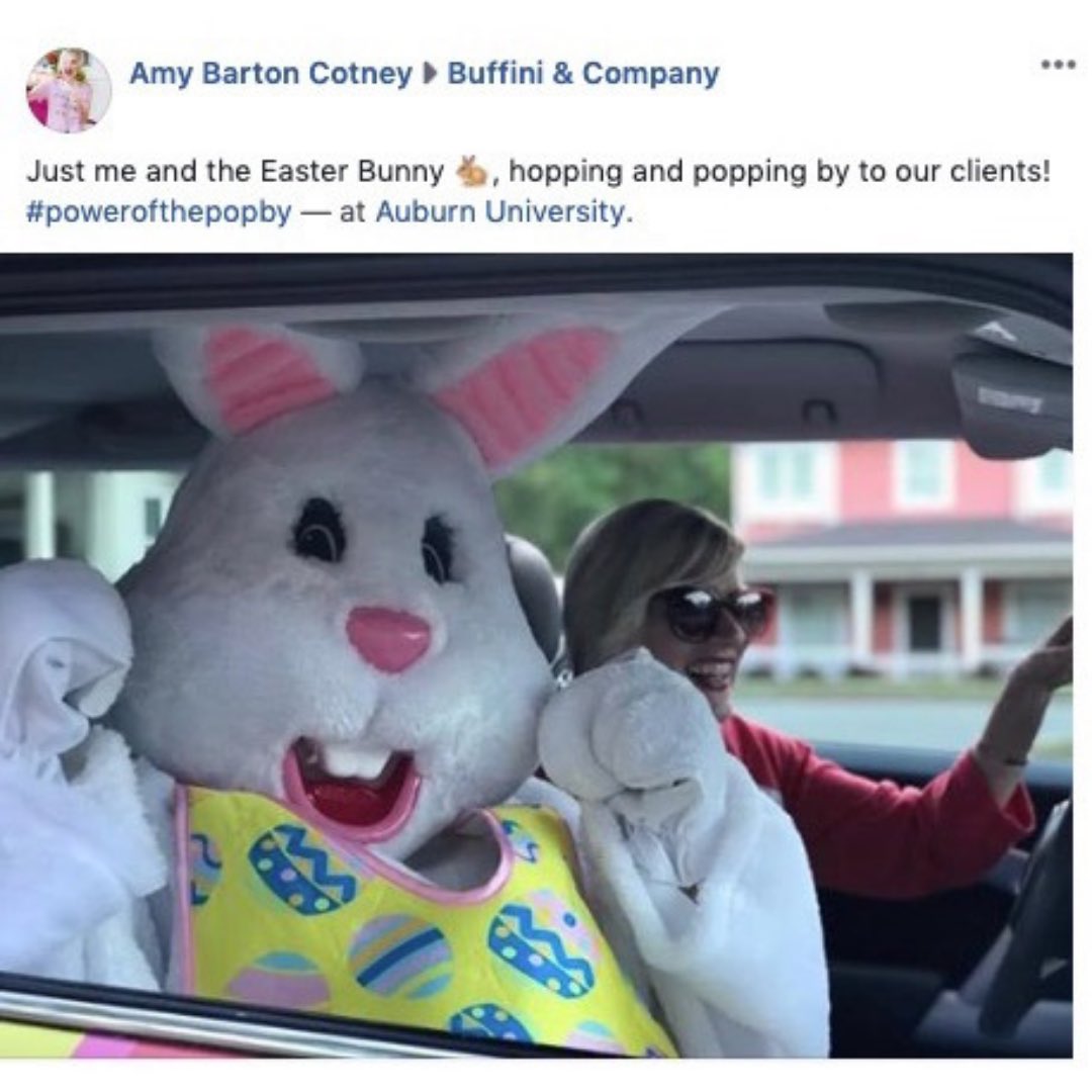 buffiniandco's tweet photo. Amy Barton Cotney brought along a friend to help her with her pop-bys! Who else is getting in the spirit this season and delivering some joy to their clients?
#Easterpopbys #popbygifts #powerofthepopby #workingbyreferral #clientcare https://t.co/MWQhxIJvMT