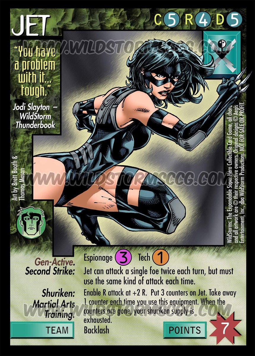 daarkanjel's tweet photo. Another spectacular edition to the #WildStormsCCG collection by @WildstormsCCG Art by @Demonpuppy @mentalstudios #Jet #JodiSlayton #WildStorm https://t.co/m7VnTG9UX1