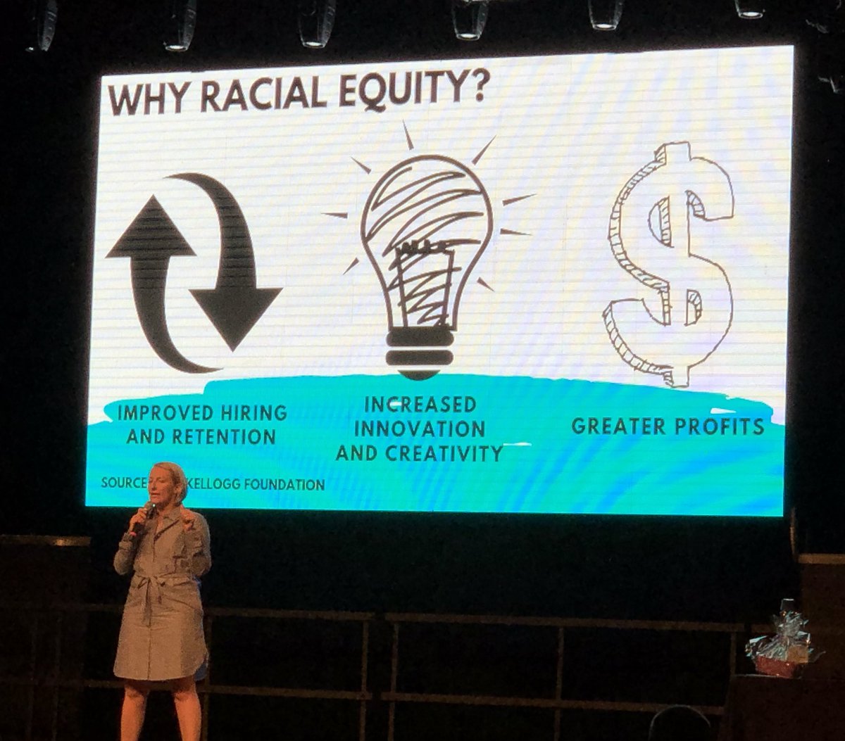 DanWeinstein_CO's tweet photo. Megan Davenport @BridgesShift says never miss a chance to shut the f**k up to help drive racial equality! And by the way, it HELPS business! #disrupthrDEN https://t.co/0tyovPpmxJ