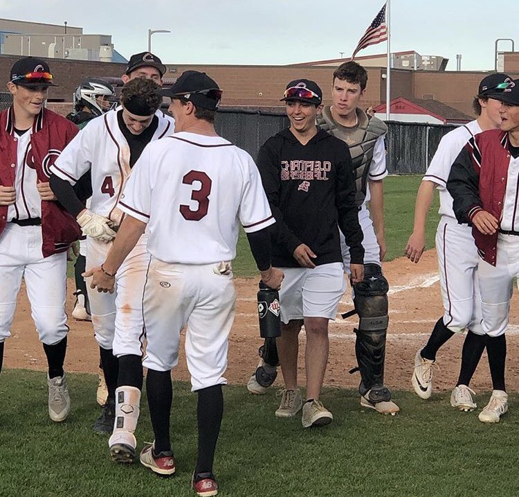 Sam Low goes yard in the bottom of the sixth inning. Chargers get the win against Bear Creak 12-2 in their first league game. Nice job boys!