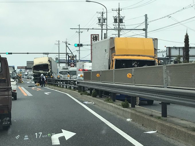 事故 国道23号 西梅交差点でトラック2台の事故 愛知県海部郡飛島村 渋滞 まとめダネ