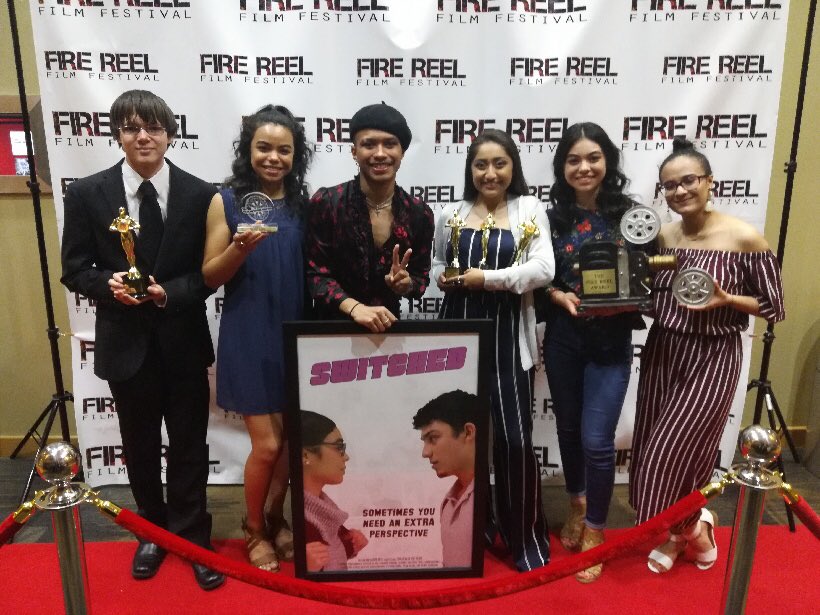 NGHS_Raiders's tweet photo. Woo hoo!! NGHS takes six awards overall @ Firewheel Film Festival, including "Switched" Film of the Year and NGHS Fire Reel Award of the Year (for overall most nominated films)!! @gisdnews #NGRaiderNation CONGRATULATIONS Mr. Robert Hensley and students! https://t.co/KdbrZOwt6P