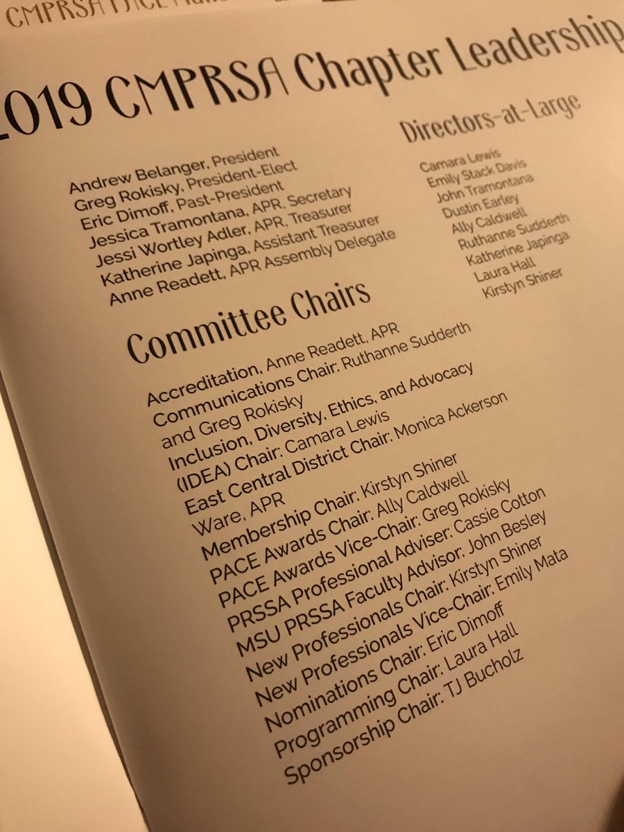 AndrewJBelanger's tweet photo. Congrats to the @PACEAwards Committee on a successful 2019 #CMPRSAPACE event! Honored to support this talented team as part of the larger @CMPRSA leadership team! Thanks to our 2019 volunteers,  partners, sponsors &amp; @msufcu for hosting! #CMPRSA https://t.co/QVTAoohNkv