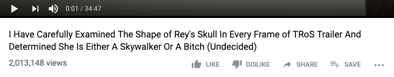FoldableHuman's tweet photo. Star Wars YouTube be like https://t.co/Q3aBxlRsDT