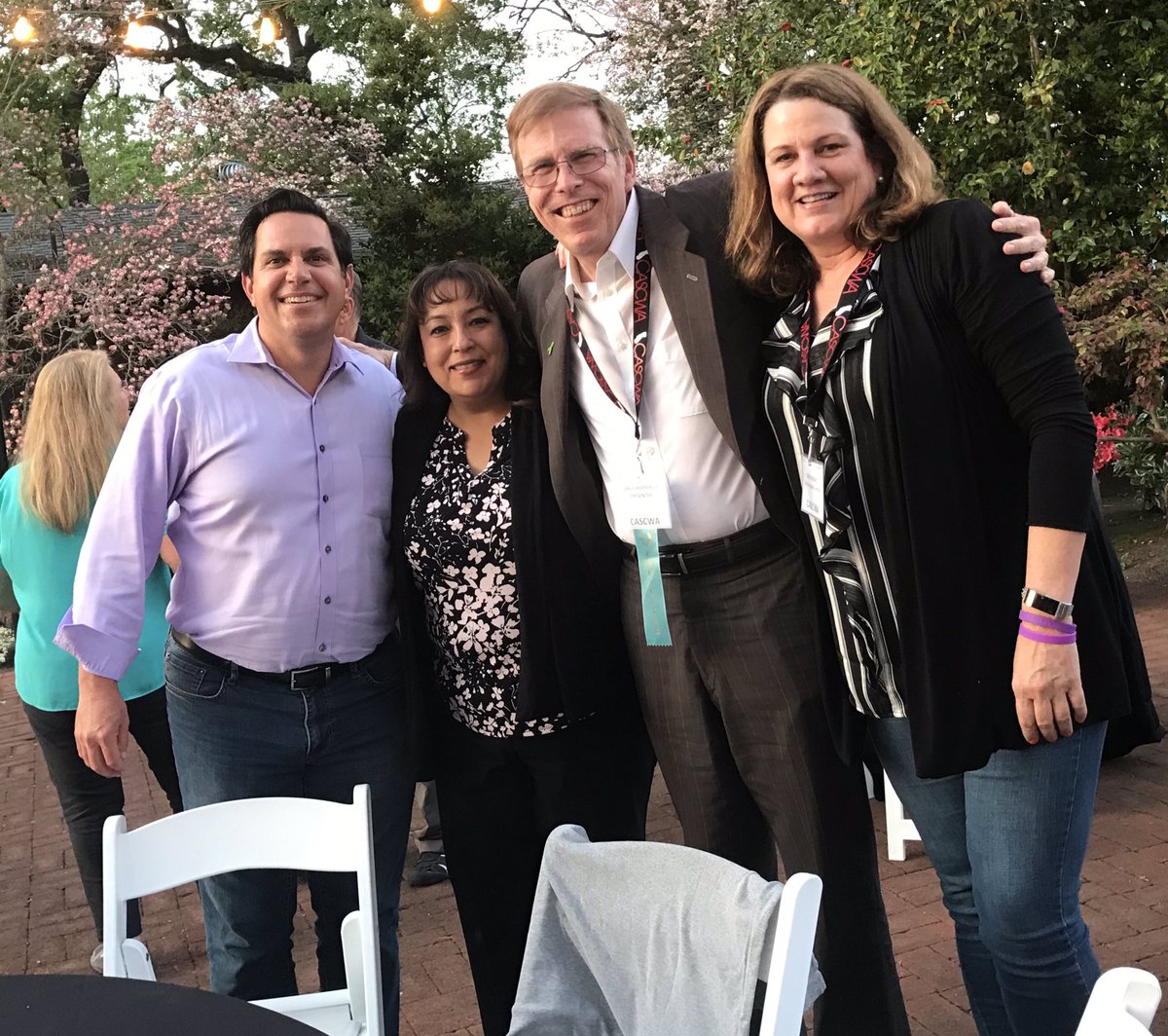 Lor Schultz, Director, and Veronica Mata, Family Advocate collaborate at CASCWA this week with State SARB Chairperson David Kopperud, CDE Ed Programs Consultant David Kopperud and Brian Campoy, Kern High School Director of Innovative Programs, member.