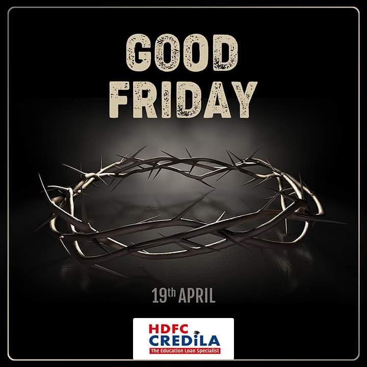CredilaFinserv's tweet image. May this holy day bring you all the good moments in life that you have been waiting for. 
Have a blessed Good Friday!
#GoodFriday #GoodFriday2019 #goodf #HDFCCredila