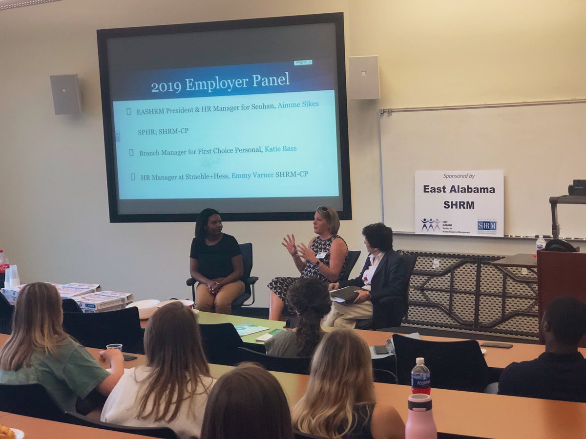 Thank you East Alabama SHRM for sponsoring our employer panel today! #SHRM #HireHarbert