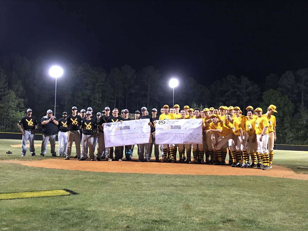 ColinLiebe's tweet photo. Our Vs. Cancer game is in just over a week against East! Please come out on April 26 to support not only the CHHS baseball program but the fight against cancer! WEAR GOLD! 🎗#VsCancer https://t.co/YFaXJfeiNj