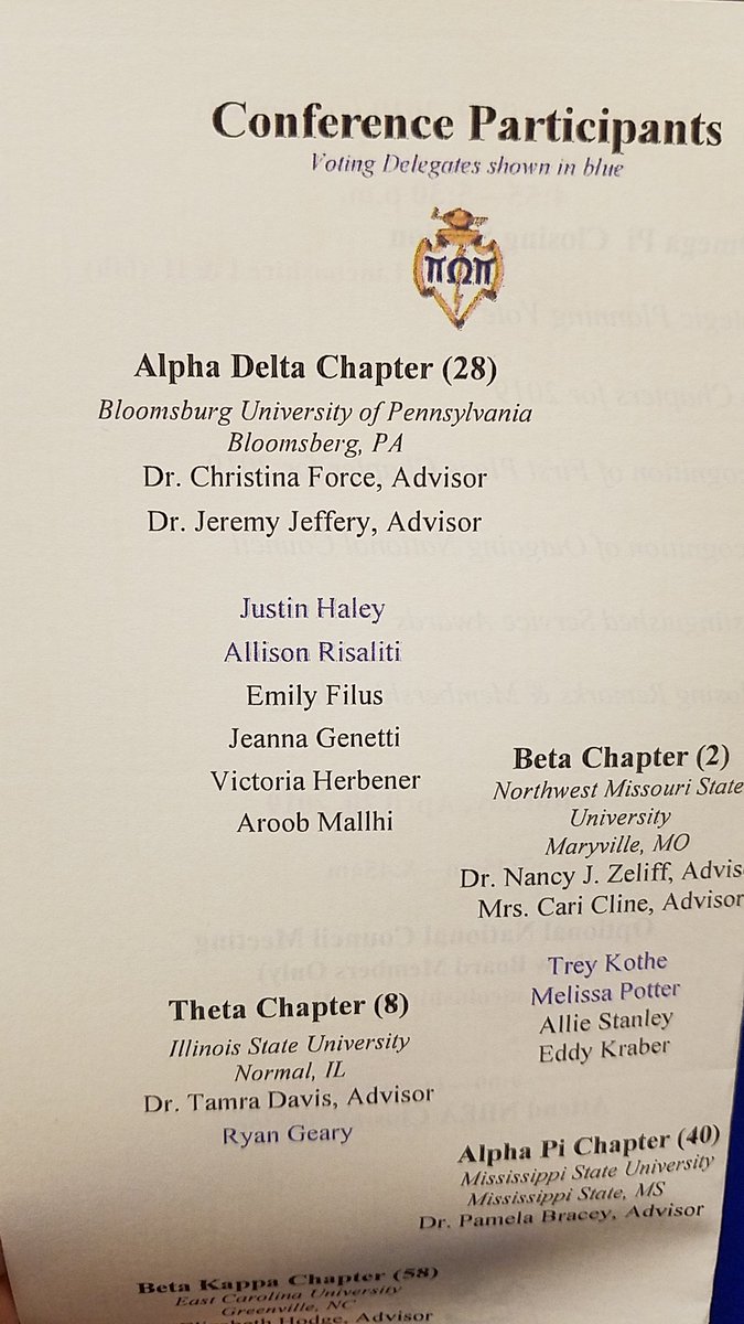 a_roob_'s tweet photo. We heeeeere at
#NBEA19 reppin' #PiOmegaPi #AlphaDeltaChapter https://t.co/3W1uFQE4UI