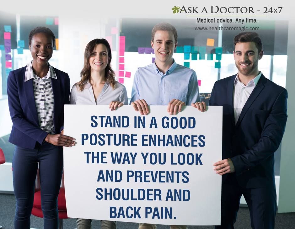 DailyHealthTips's tweet photo. Largest Health Q&amp;A site. 
Ask a Doctor Online at 
https://t.co/kQBzB69Ql9 

#postureproblem #backache #spine #wrongposture #Goodposture #shoulderpain #AskADoctor #DailyHealthTips #HealthcareMagic https://t.co/RBf6n4MvuE