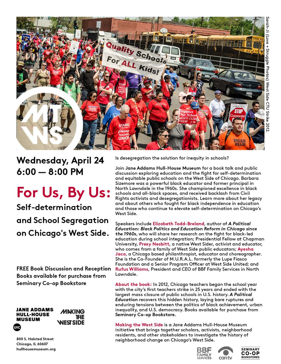 JAHHM's tweet photo. Next Wednesday, April 24th, join us at @JAHHM: For Us, By Us: Self-determination and School Segregation on Chicago's West Side. FREE!! Dn't forget to RSVP! https://t.co/3412PkKZRm โฆ
#JAHHM #MTWS @EToddBreland @prexynesbitt @AyeshaSayz https://t.co/T0gSe4czYO