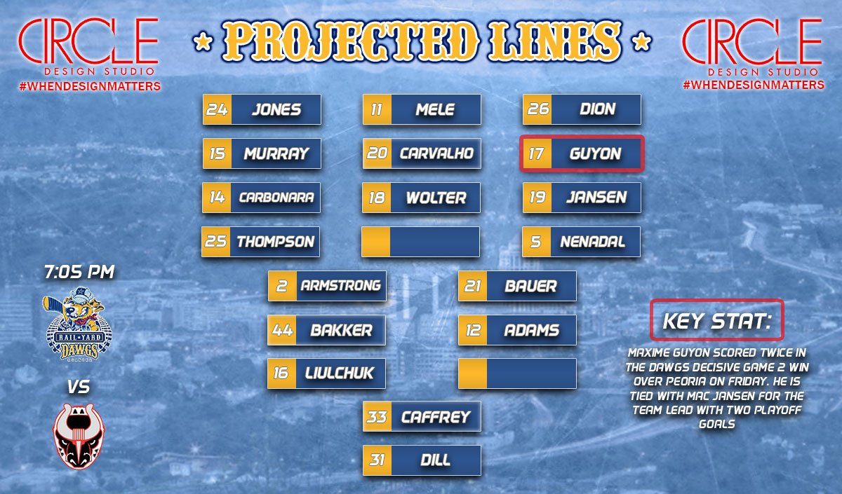 RailYardDawgs's tweet photo. CIRCLE Design Studio (FB: https://t.co/iEBtUzvZcy) projected lines for Game 1 of the semifinals ⬇️

#WhenDesignMatters https://t.co/BF255UARJL