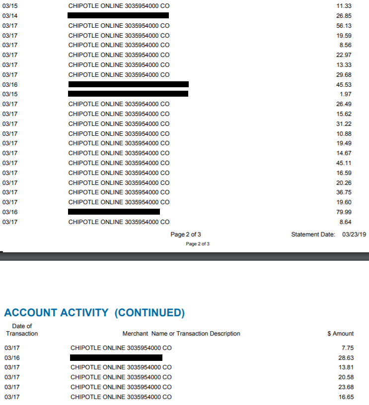 thejeffwei's tweet image. This is why you shouldn't store your payment card with online merchants. How do you even spend nearly $500 on 24 different orders to Chipotle in one day? Did this guy just call up all his friends saying "hey I have free Chipotle who wants some?" #ChipotleHack @ChipotleTweets