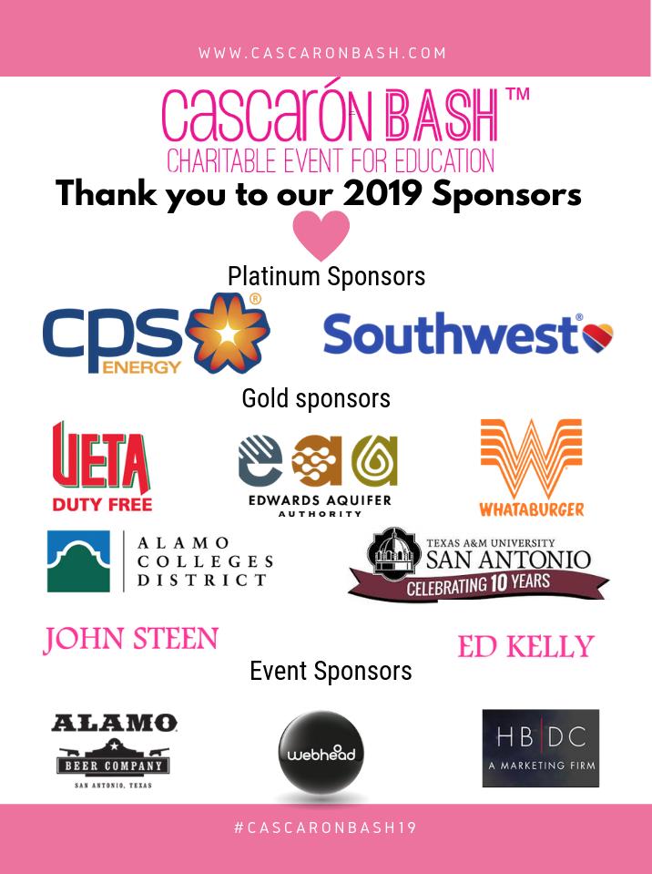 CascaronBash's tweet photo. Our continued success is unconditionally due to the generosity of our sponsors. Thank you for helping Cascaron Bash raise $30,000 for STEAM education.  

#cascaronbash19 #fiesta2019 #cascarones4fiesta #fiesta4education https://t.co/q3ie3P3JuJ